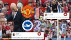 Social media reactions after Manchester United lost 2-1 to Brighton at Old Trafford in their Premier League opening fixture