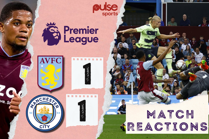 Social media reactions as Aston Villa hold Man City to thrilling draw on Saturday