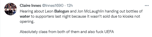 Leon Balogun praised for providing Rangers fans water