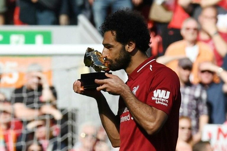 Liverpool's Mohamed Salah won the Golden Boot for his record 32 Premier League goals
