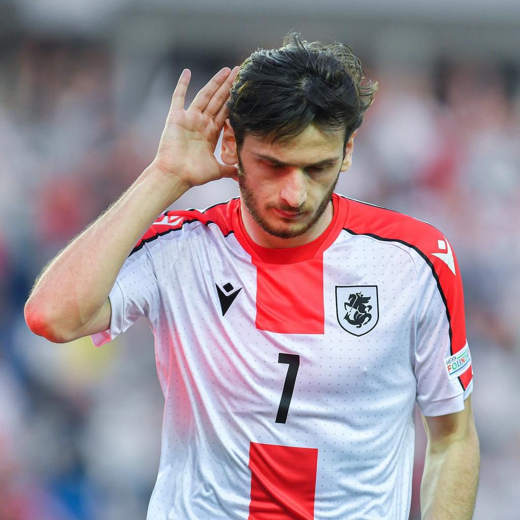 Khvicha Kvaratskhelia of Georgia.