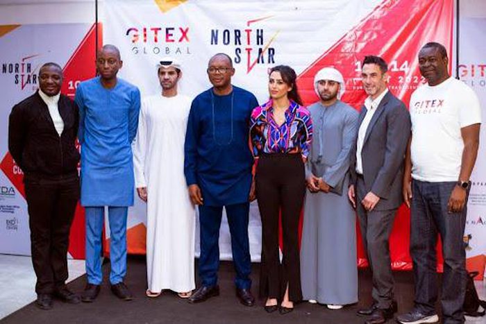 (Left-Right): Mr. Victor Afolabi, founder of Eko Innovation center; Mr. Tunbosun Alake, Special adviser to the Lagos State Government on Innovation and Technology; Mr. Abdulla Alqahtani, Head of visa and attestation section UAE consulate in Lagos; Dr. ...