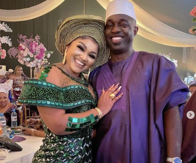 Mercy Aigbe and Kazim Adeoti (PMNews)
