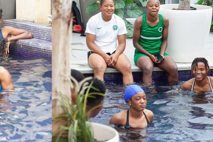 Super Falcons take to swimming pool for recovery session after loss to Morocco