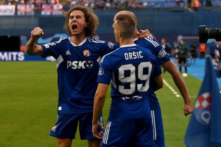 Mislav Orsic scored for Dinamo Zagreb in the first half against Chelsea