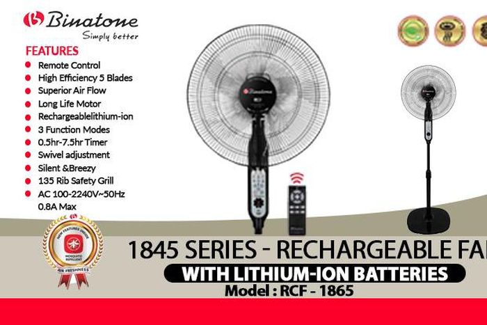Binatone introduces lithium – ion rechargeable fans with mosquito repellant