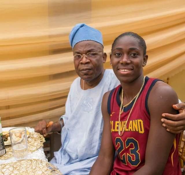 Asisat Oshoala and her father