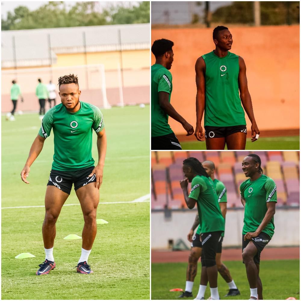 Super Eagles debutants Chidera Ejuke, Sadiq Umar and Kelechi Nwakali