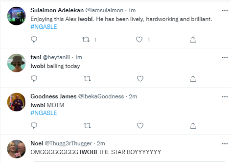 Reactions to Iwobi, Osimhen as Super Eagles of Nigeria beat Sierra Leone in Abuja