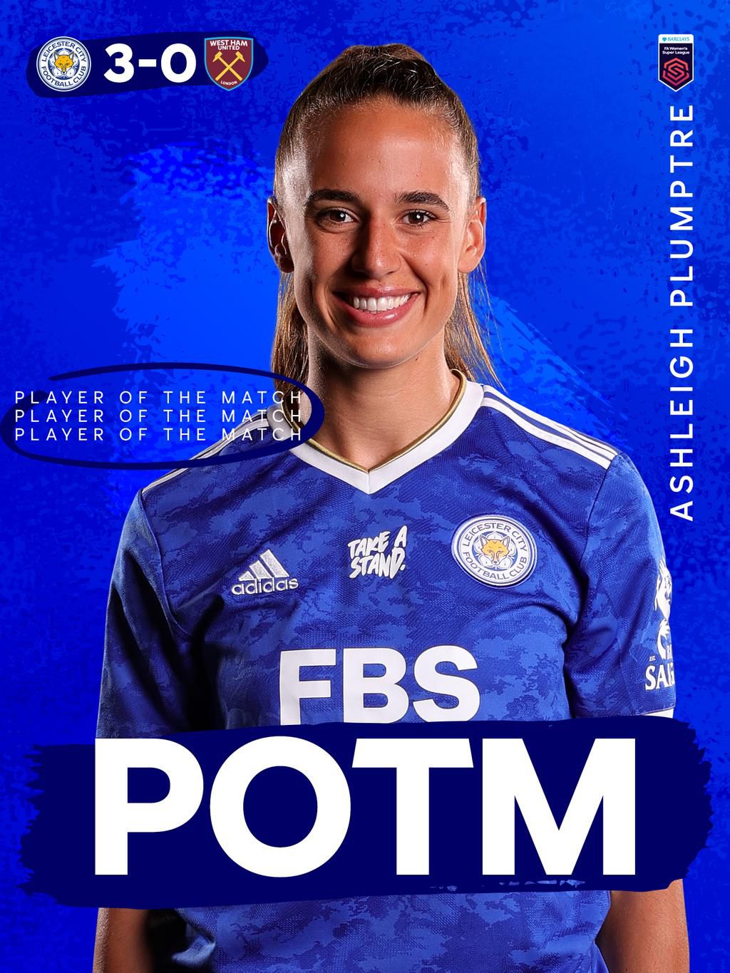 Super Falcons defender Ashleigh Plumptre won the player of the match award