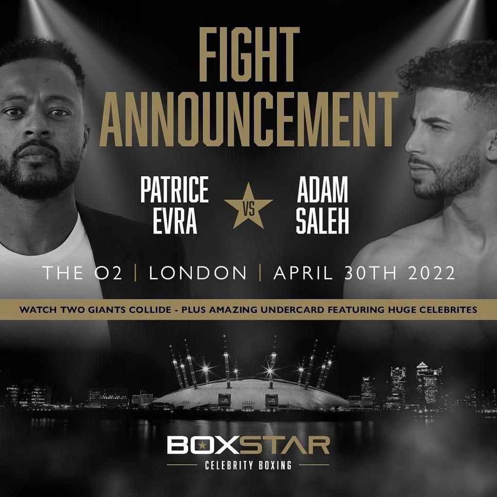 Patrice Evra will take on Adam Saleh at the O2