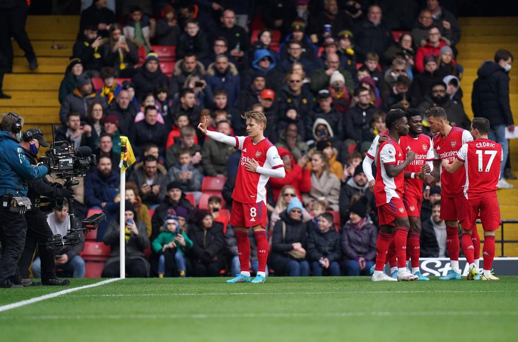 Martin Odegaard put Arsenal in the lead after five minutes