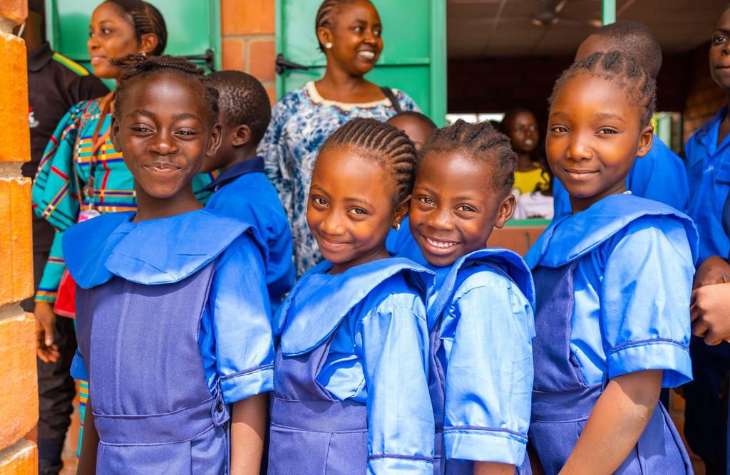A cross section of students at the commissioning of the Kuchiko-Ija School project on Wednesday 18th of May