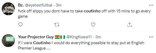 Reactions as Coutinho shines for Aston Villa against Southampton