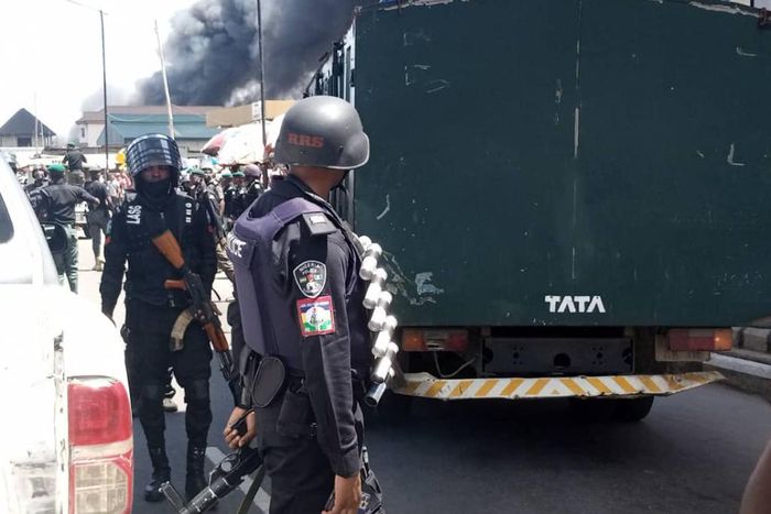 Nigerian police officers [LSPC]