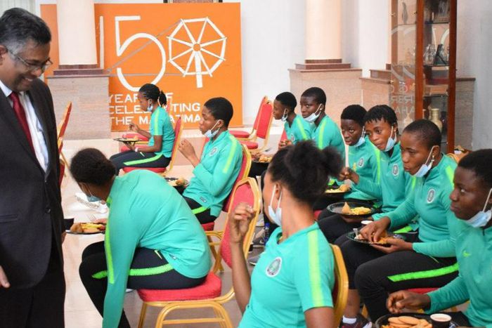 Flamingos visit Indian High Commission ahead of 2022 FIFA U-17 Women's World Cup