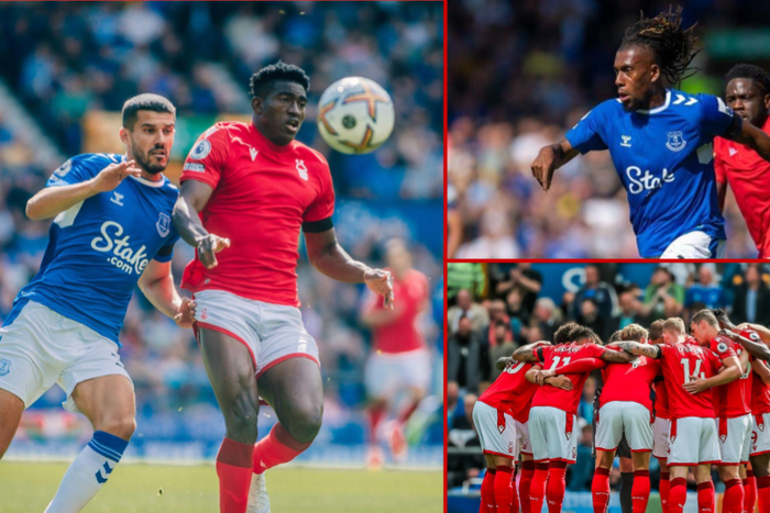 Super Eagles players Taiwo Awoniyi and Alex Iwobi played for either sides as Nottingham Forest and Everton played out a 1-1 draw