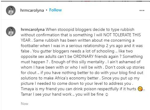 Carolyn Danjuma says she is not dating Timaya