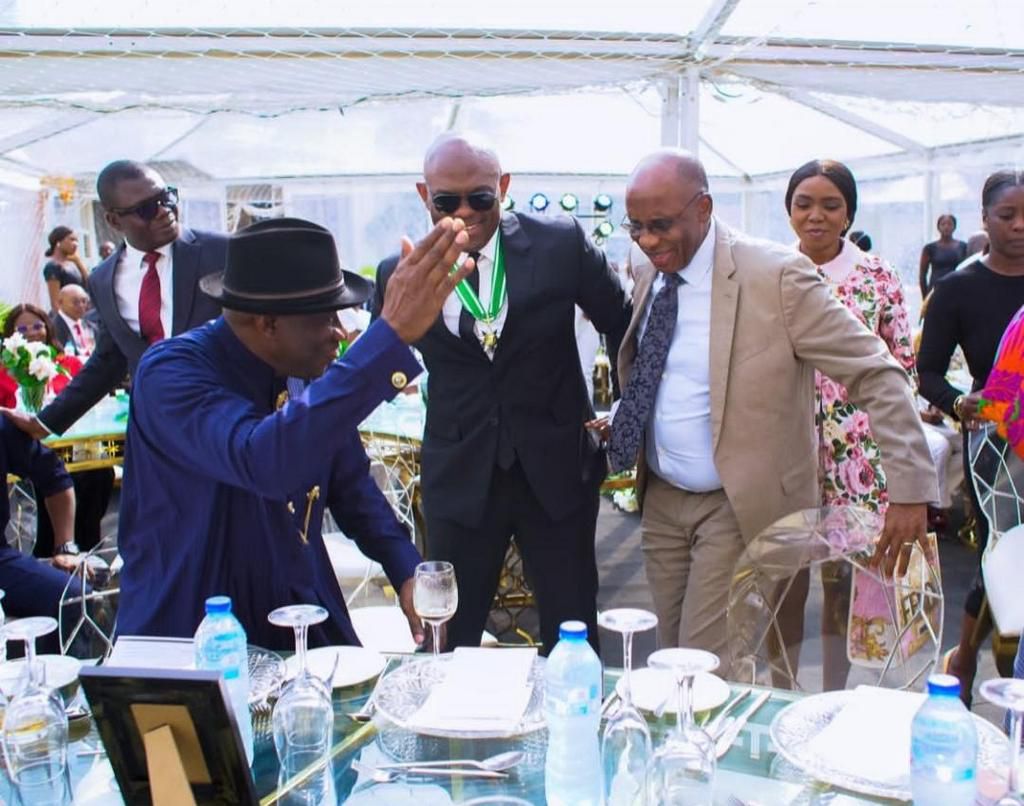 The Elumelus party after receiving the national awards. [Instagram:Elumelu]