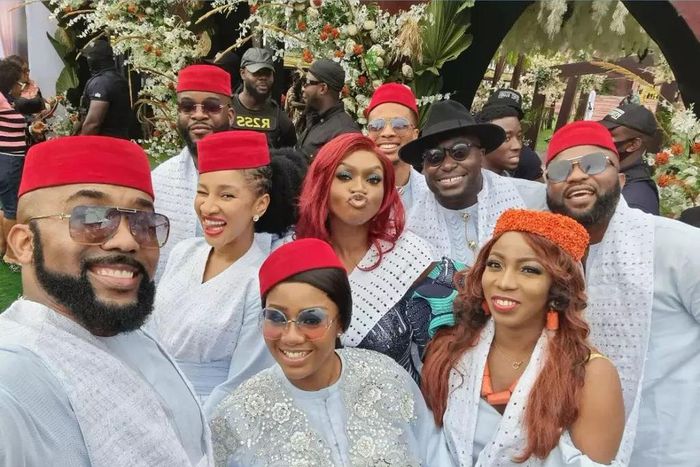 Banky W, Adesua Etomi, others attend Mercy Chinwo's traditional wedding ceremony