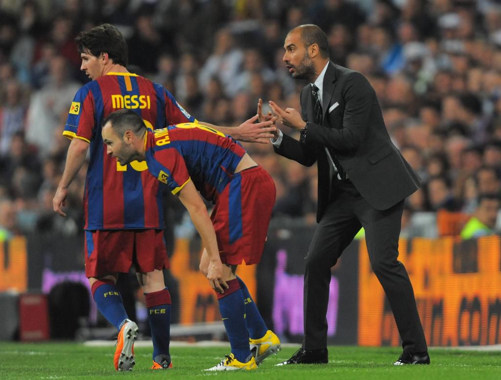 Guardiola has previously managed the likes of Lionel Messi, Iniesta and Xavi in Barcelona's glory days