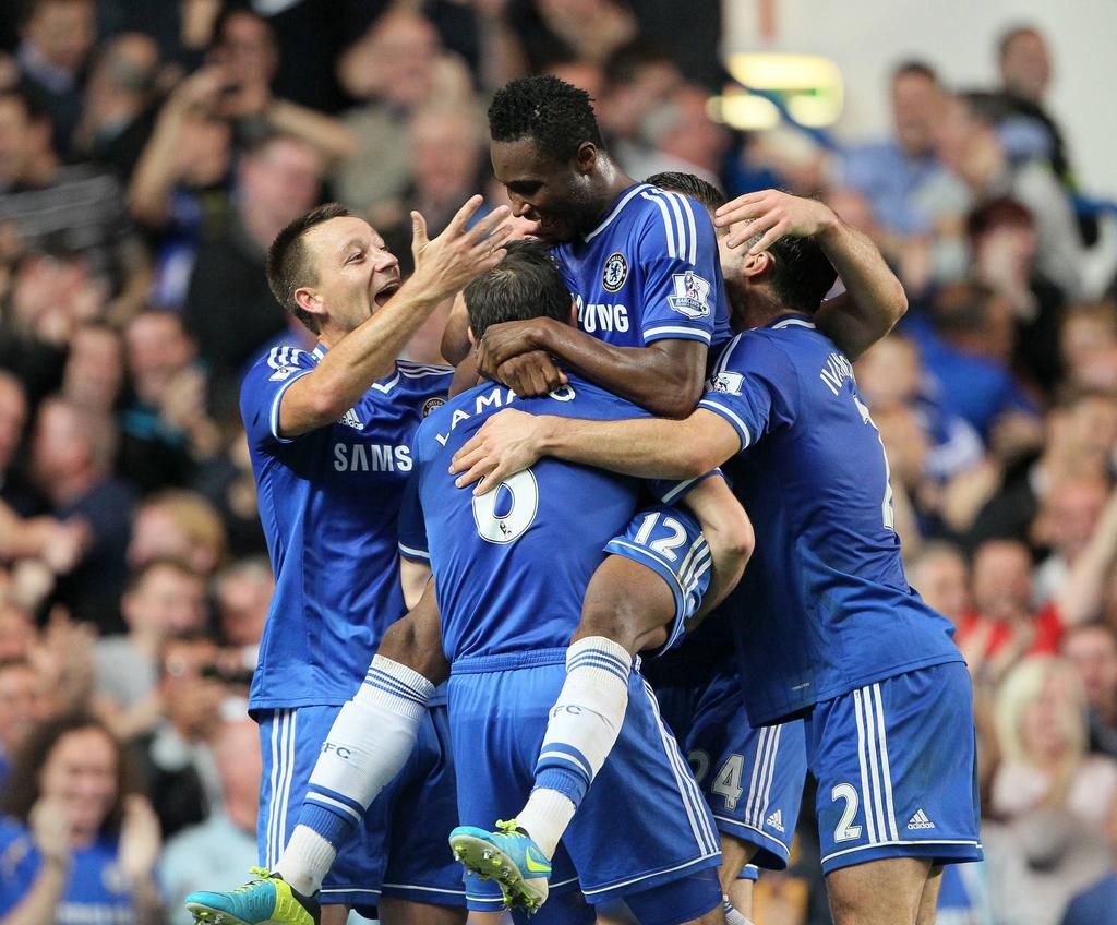 John Obi Mikel's first Premier League goal was joyously celebrated by himself and his Chelsea teammates