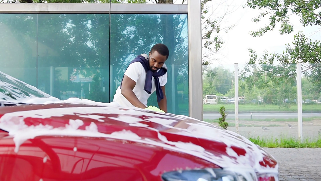 Washing a car