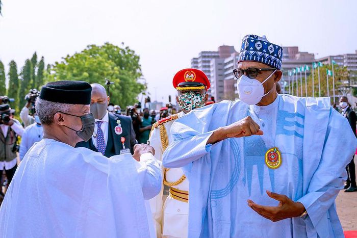 President Buhari and Vice President Osinbajo at the Armed Forces Remembrance Day event of Friday, January 15, 2021 (Tolani Alli)