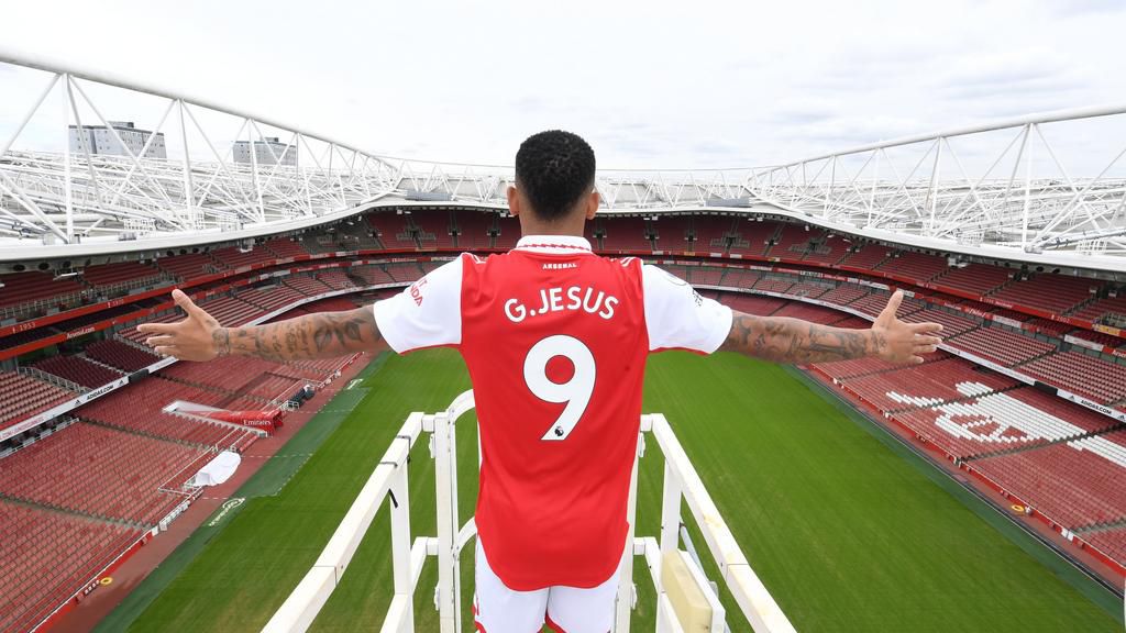 Arsenal unveil Gabriel Jesus as new number 9 [Photos]