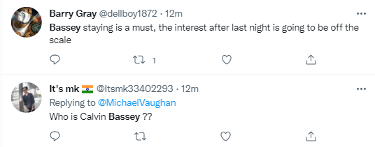 Reactions to Calvin Bassey after Rangers lost to Frankfurt