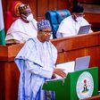 President Muhammadu Buhari presents 2021 budget proposal of N13.08 trillion to the joint session of the National Assembly on Thursday, October 8, 2020.  [twitter/@NigeriaGov]