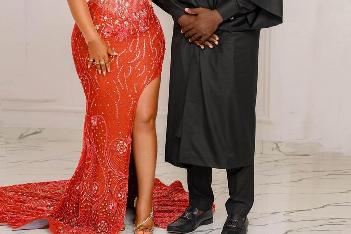 Nollywood actress Mercy Aigbe and her new man Kazim Adeoti [Instagram/MercyAigbe]