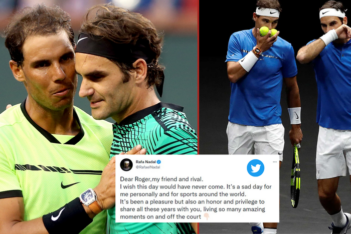 Rafa Nadal pays tribute to the retiring Roger Federer