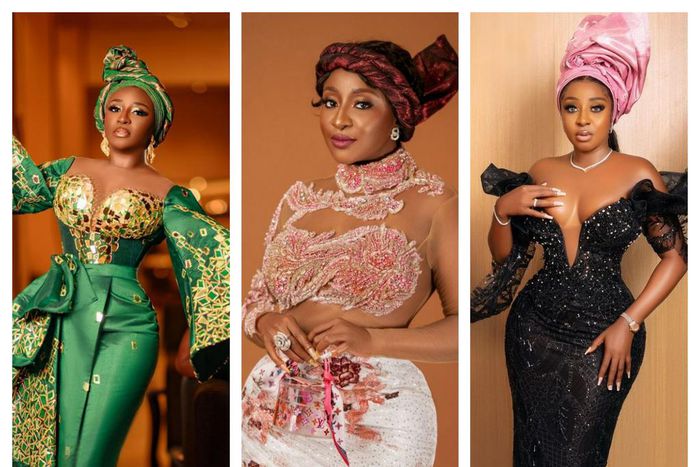 Aso-ebi outfits inspired by Ini Edo [Instagram]
