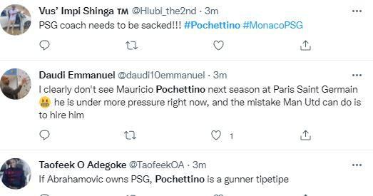 Reactions as Monaco beat PSG 3-0 without Messi