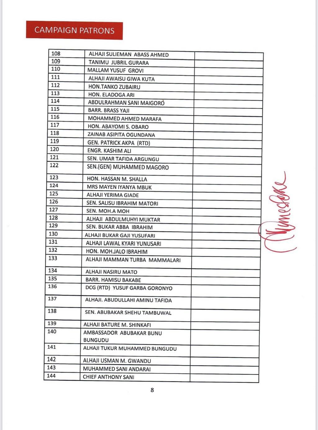 APC campaign council list.