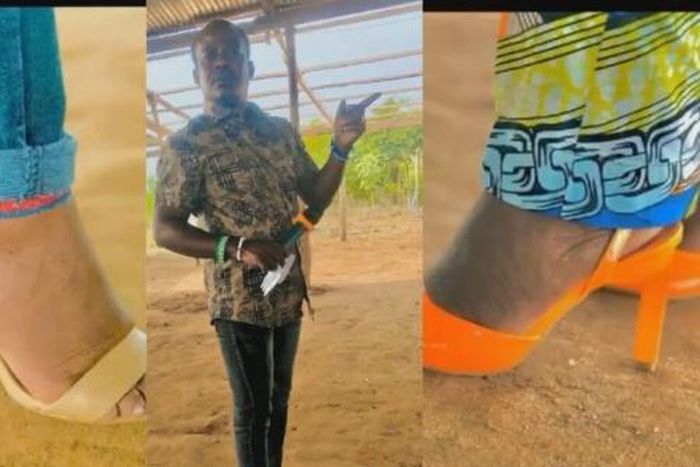 Pastor wears high heels