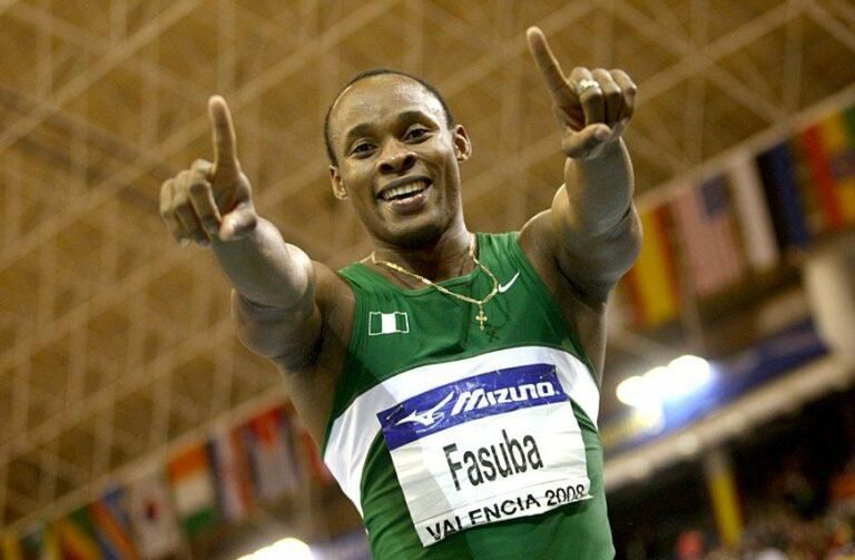Africa's fastest man, Fasuba Olusoji.
