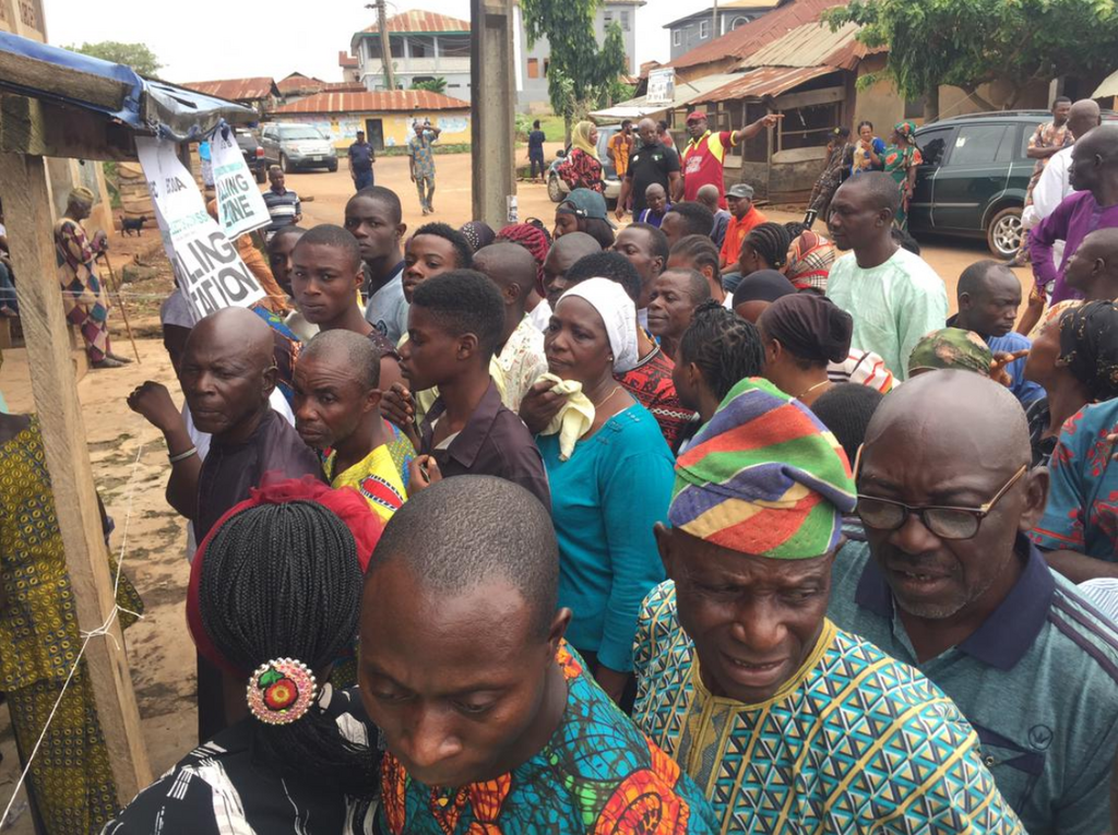 PHOTOS: Voting Commences At Polling Unit 002, Ifaki 2, Ekiti North. [Twitter:Punch]
