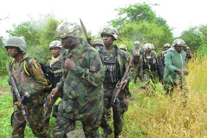 Troops kill 5 terrorists, rescue 7 kidnapped victims in Borno. [Twitter/@SaharaReporters]