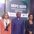 Dr Ezra Yakusak, ED/CEO, NEPC (M), Ms Maureen Ideozu, Programme Manager EEFP (L) and Ms Lila Bolusire, Work Stream Lead, Export Aggregation, EEFP (R)