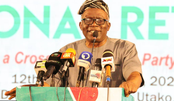 Femi Falana speaking at Labour Party's retreat.(TheCable)