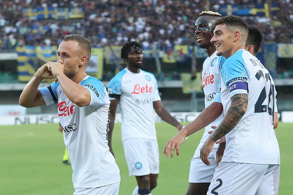 Napoli kicked off their league campaign with a 5-2 win over Hellas Verona