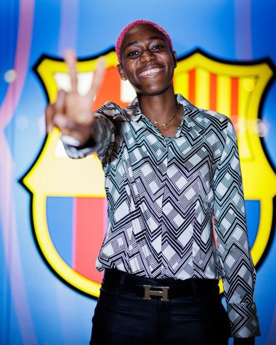 Asisat Oshoala has a chance to score 100 goals as a Barcelona player after extending her contract until 2024