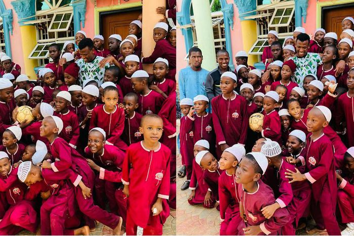 Shehu Abdullahi has fun with kids in Sokoto