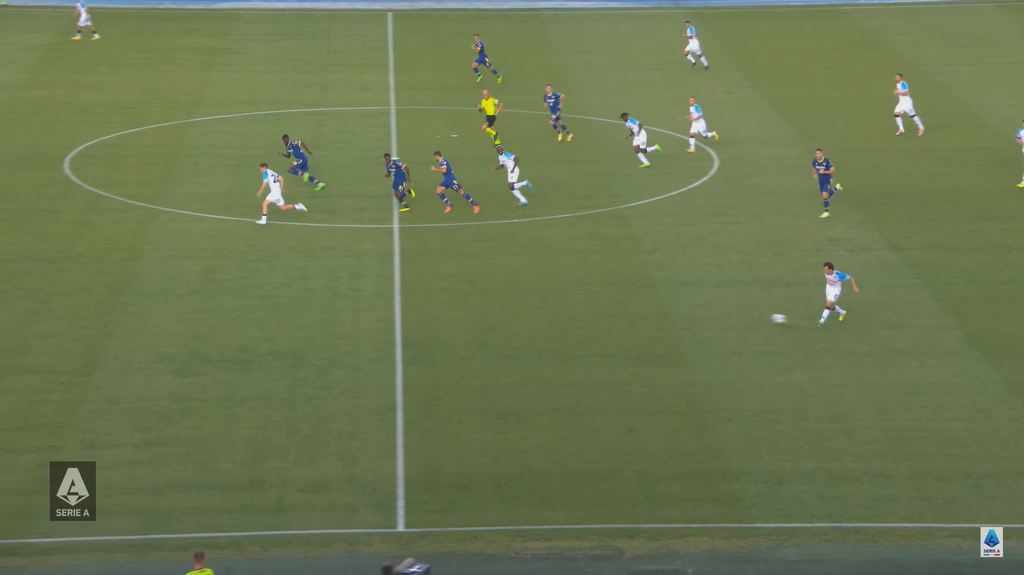 Osimhen's movement opened up a massive gap in the heart of the Verona defence, which Zielinki exploited for Napoli's third