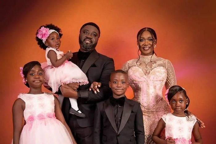 Mercy Johnson Okojie, her husband Odi Okojie and their kids, Purity, Henry, Angel and Divine [Pulse]
