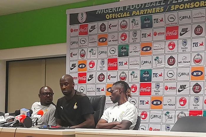 Otto Addo during the press conference on Monday night.