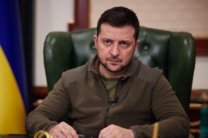Ukrainian President Volodymyr Zelenskyy seen on March 10, 2022.