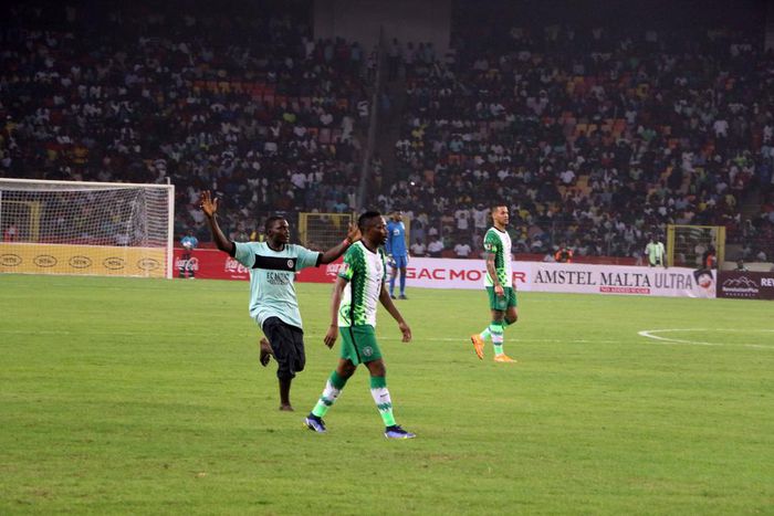 One of the darkest days in Nigeria's footballing history saw fans invade the pitch following Nigeria's failure to qualify for the World Cup